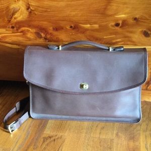 Coach dark brown briefcase